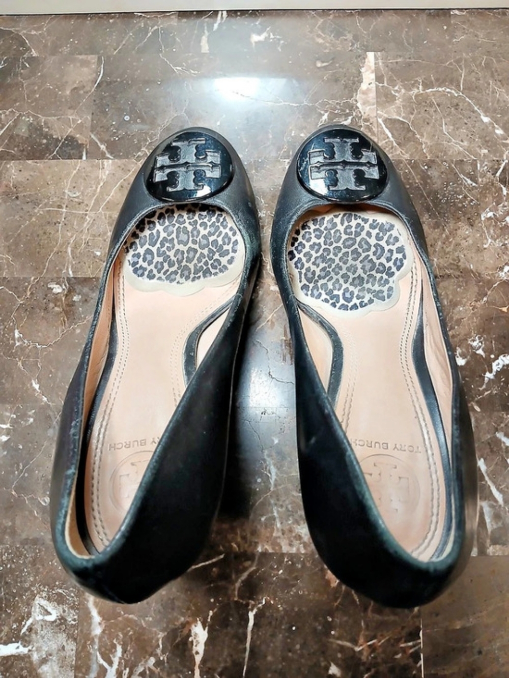 Tory Burch Block Heel Pump Black Leather US 7.5 - Picture 10 of 16